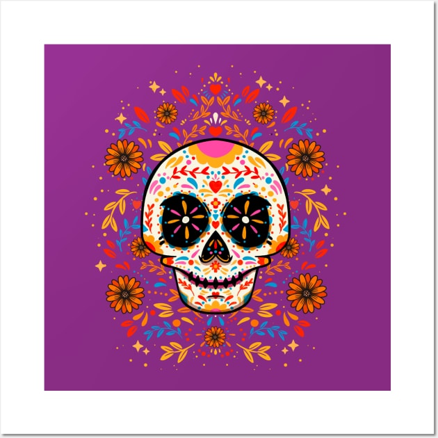 Mexican Sugar Skull Wall Art by Mas que tacos